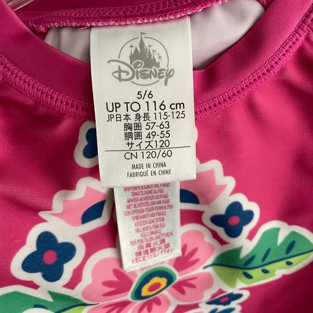 Stitch 3 PC Rash Guard Swimsuit Set Girl Size 5/6 - Picture 10 of 12